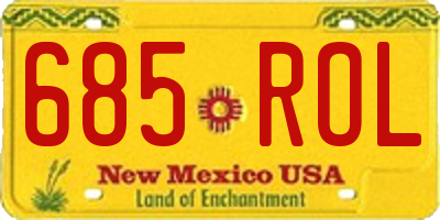 NM license plate 685ROL