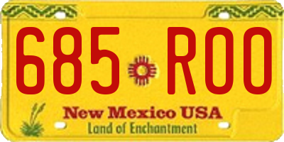 NM license plate 685ROO