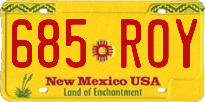 NM license plate 685ROY