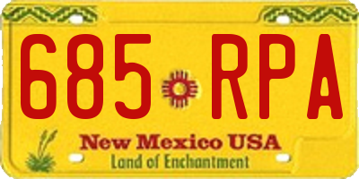 NM license plate 685RPA