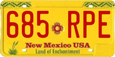 NM license plate 685RPE