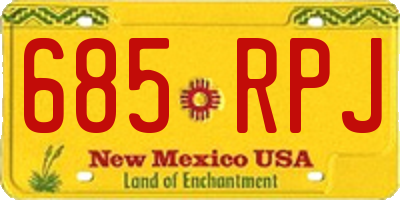 NM license plate 685RPJ