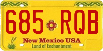 NM license plate 685RQB