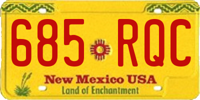 NM license plate 685RQC