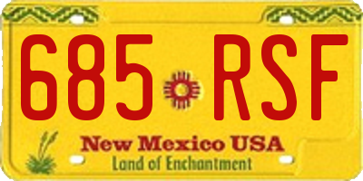 NM license plate 685RSF