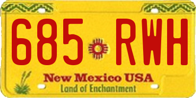 NM license plate 685RWH