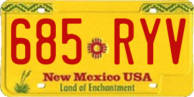 NM license plate 685RYV