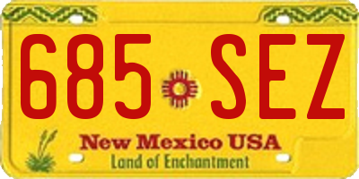 NM license plate 685SEZ
