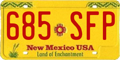 NM license plate 685SFP