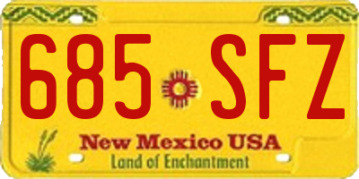 NM license plate 685SFZ