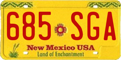 NM license plate 685SGA