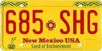 NM license plate 685SHG