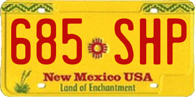 NM license plate 685SHP