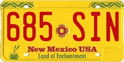 NM license plate 685SIN