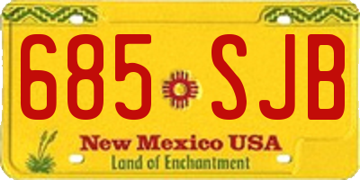 NM license plate 685SJB