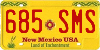 NM license plate 685SMS