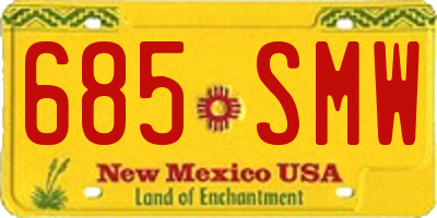 NM license plate 685SMW