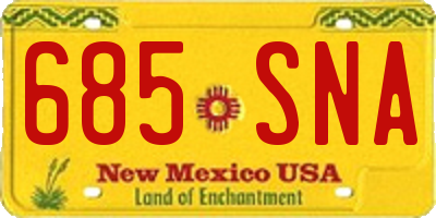 NM license plate 685SNA