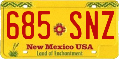 NM license plate 685SNZ