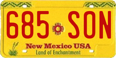 NM license plate 685SON