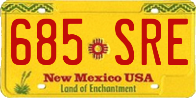 NM license plate 685SRE