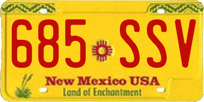 NM license plate 685SSV