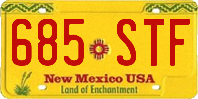 NM license plate 685STF