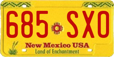 NM license plate 685SXO