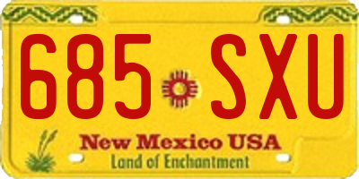 NM license plate 685SXU