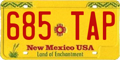 NM license plate 685TAP
