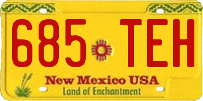 NM license plate 685TEH