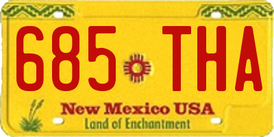 NM license plate 685THA