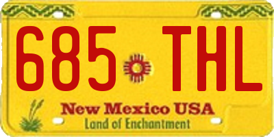 NM license plate 685THL