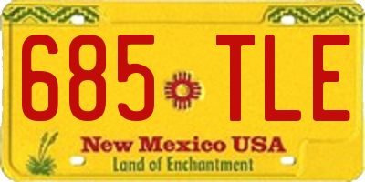 NM license plate 685TLE