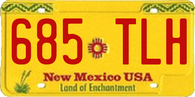 NM license plate 685TLH