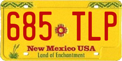 NM license plate 685TLP