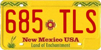 NM license plate 685TLS