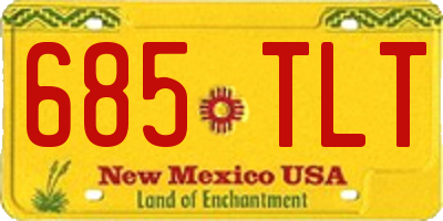 NM license plate 685TLT
