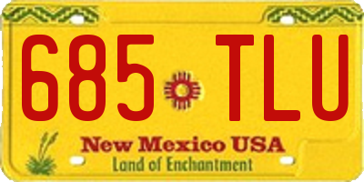 NM license plate 685TLU
