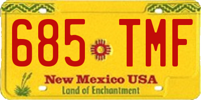 NM license plate 685TMF
