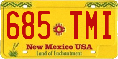 NM license plate 685TMI