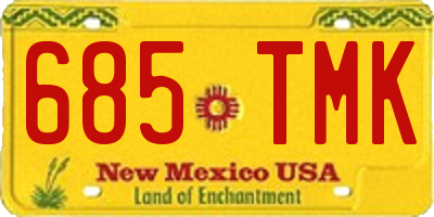 NM license plate 685TMK