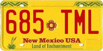 NM license plate 685TML