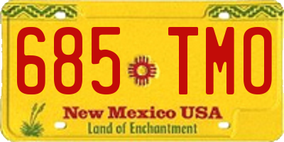 NM license plate 685TMO