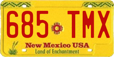 NM license plate 685TMX