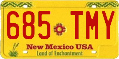 NM license plate 685TMY