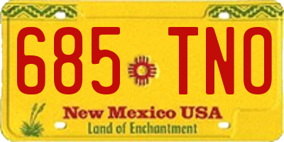 NM license plate 685TNO