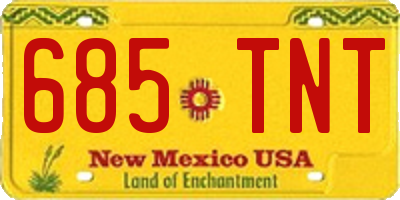 NM license plate 685TNT