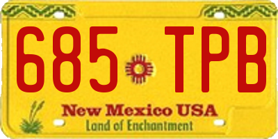 NM license plate 685TPB