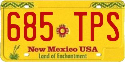 NM license plate 685TPS